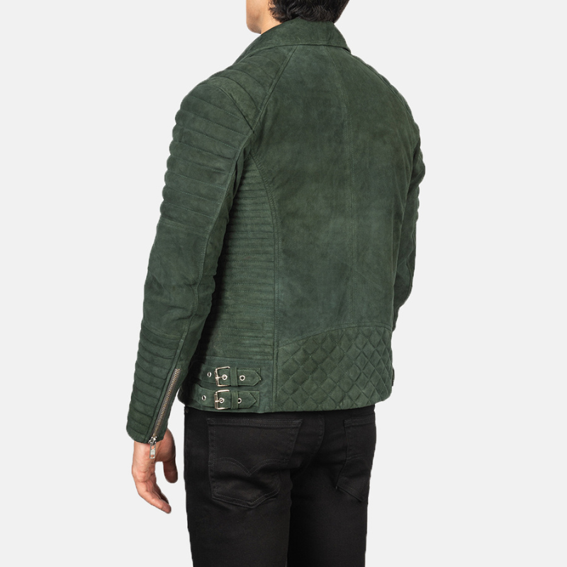 Men's Goatskin Biker Jacket, Quilted Lining