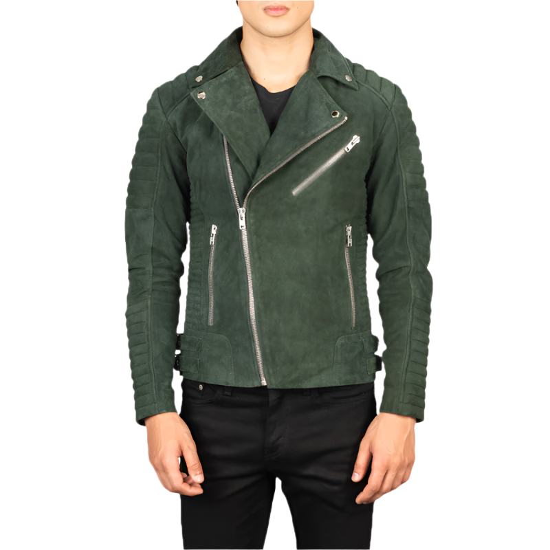 Men's Goatskin Biker Jacket, Quilted Lining