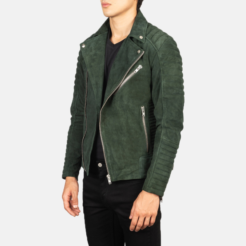 Men's Goatskin Biker Jacket, Quilted Lining