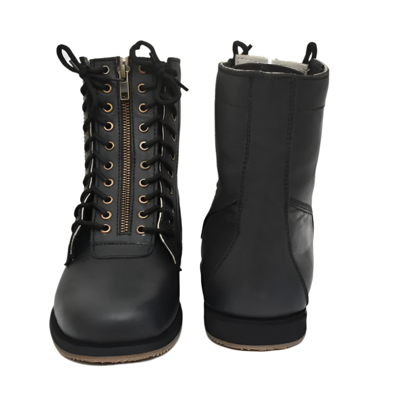 Biker Boots with Heavy-Duty Rubber Sole